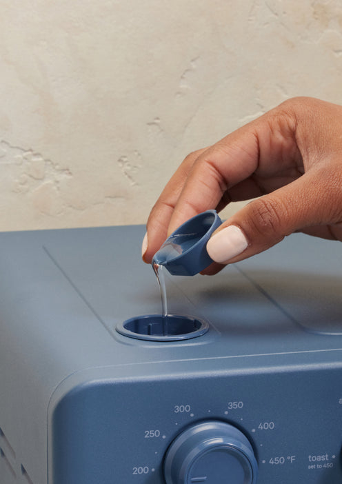 adding water into steam component in blue wonder oven