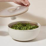 beige better bowl salad spinner