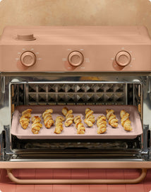 Prosciutto and Rosemary Cheese Twists in pink large wonder oven